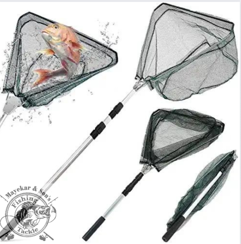 Telescopic Fishing Landing Net with Aluminum Alloy Handle for